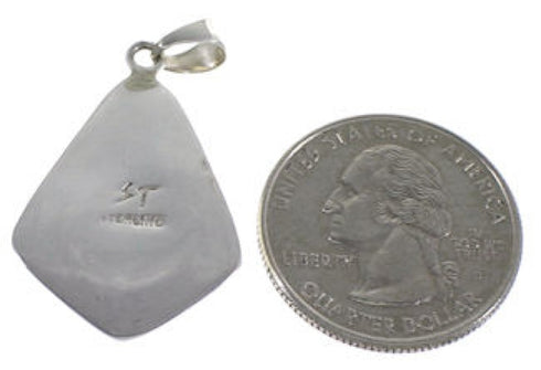 Southwest Turquoise And Silver Pendant EX29603